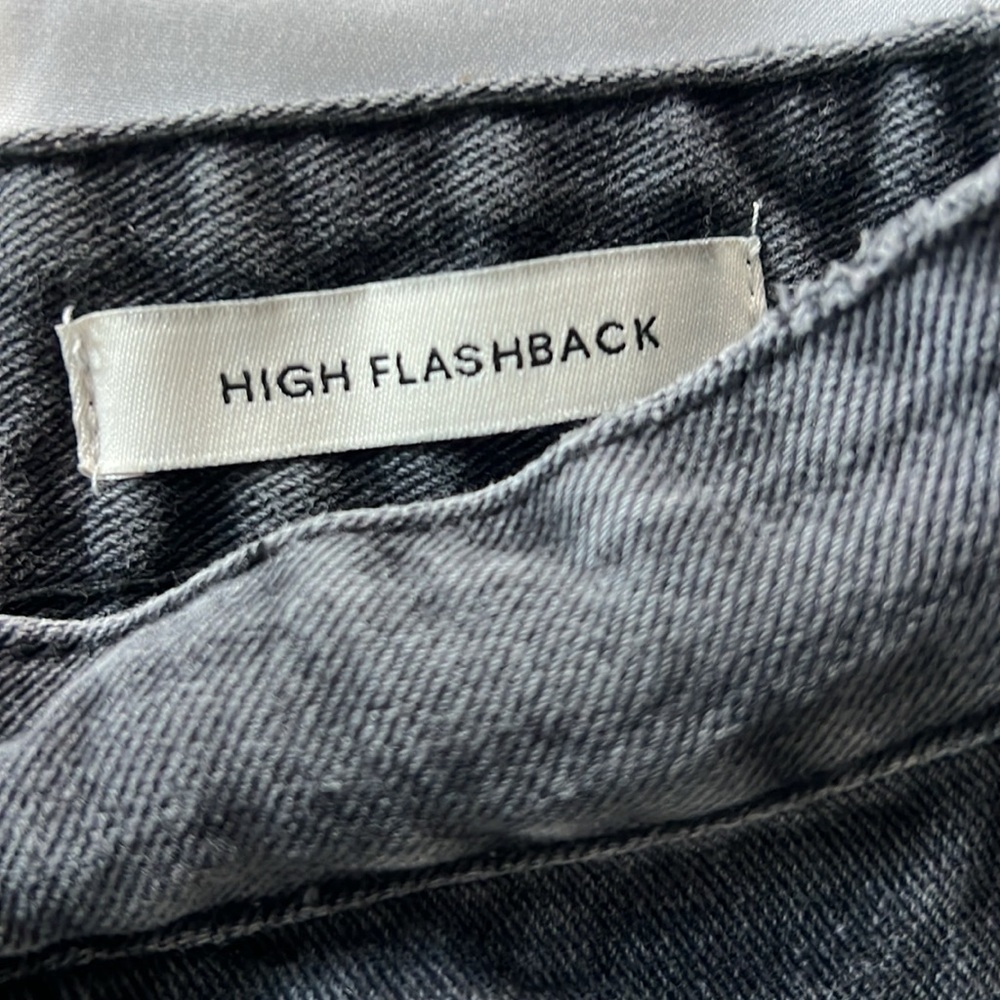 Cotton On High Flashback Distressed Black Denim Shorts - Picture 4 of 4